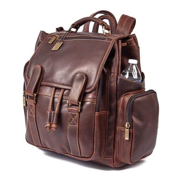 Claire Chase Legendary Jumbo Backpack, Dark Brown CL57457 - main